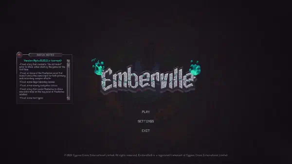 Emberville Alpha Patch Notes: 0.20.13.x